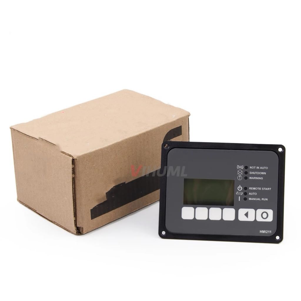 Depan view of the VIHUML HMI 211 Generator Set Controller display unit.