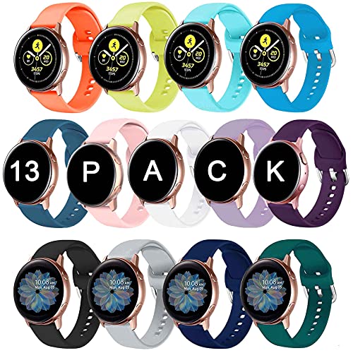 13 Pack Bands Compatible with Samsung Galaxy Watch Active 2 & Galaxy Watch 4 40mm 44mm Watch Band & Galaxy Watch Active & Galaxy Watch 3 41mm & Galaxy Watch 42mm & Galaxy Watch 4 Classic 42mm 46mm
