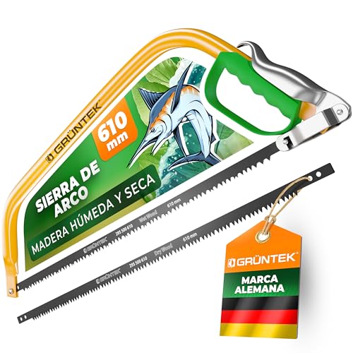 GRÜNTEK Sierra de Arco para Madera MARLIN 610 mm Corte agresivo