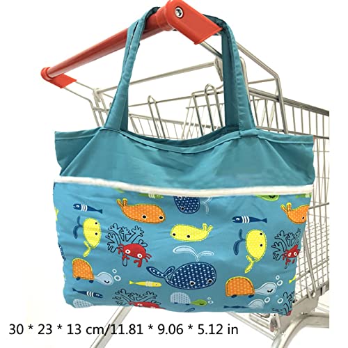 Winkelwagen Stoelhoes voor Baby Shark Speelkleed met Fishtail-rugleuning Katoenen babystoelhoes Positioner Trolley Kinderstoelhoes 3-in-1 Machinewasbaar,50 * 80 * 22cm/19.69 * 34.50 * 8.66in - Afbeelding 5