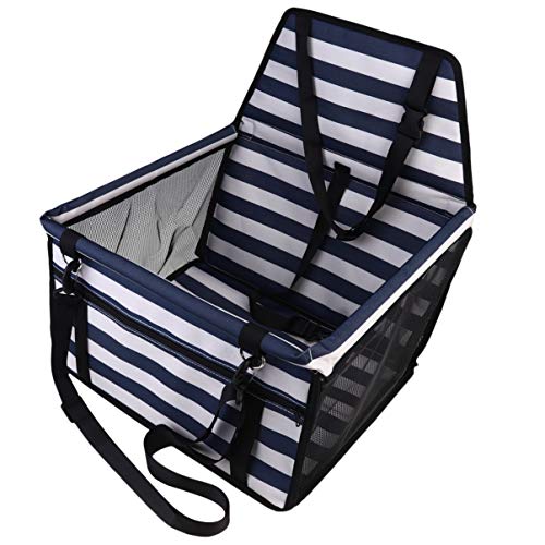 Tendycoco Assento de carro para cães tecido Oxford respirável portátil para transporte de carro para