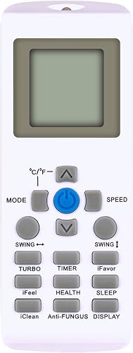 AULCMEET YKR-P001E - Mando a distancia de repuesto de CA compatible con AUXYork Mini Split Aire acondicionado Sub AC Remote YKR-P002E YKRP002E