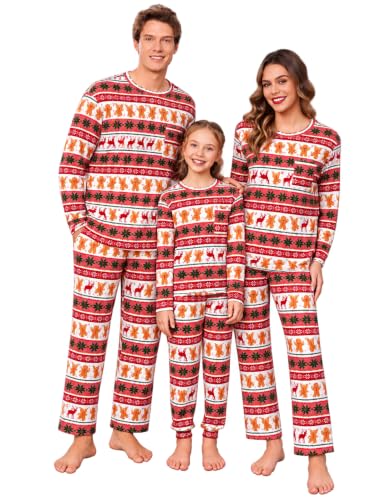 Ekouaer Matching Family Sets Christmas Pajamas Set Xmas PJS Sleepwear - image 1