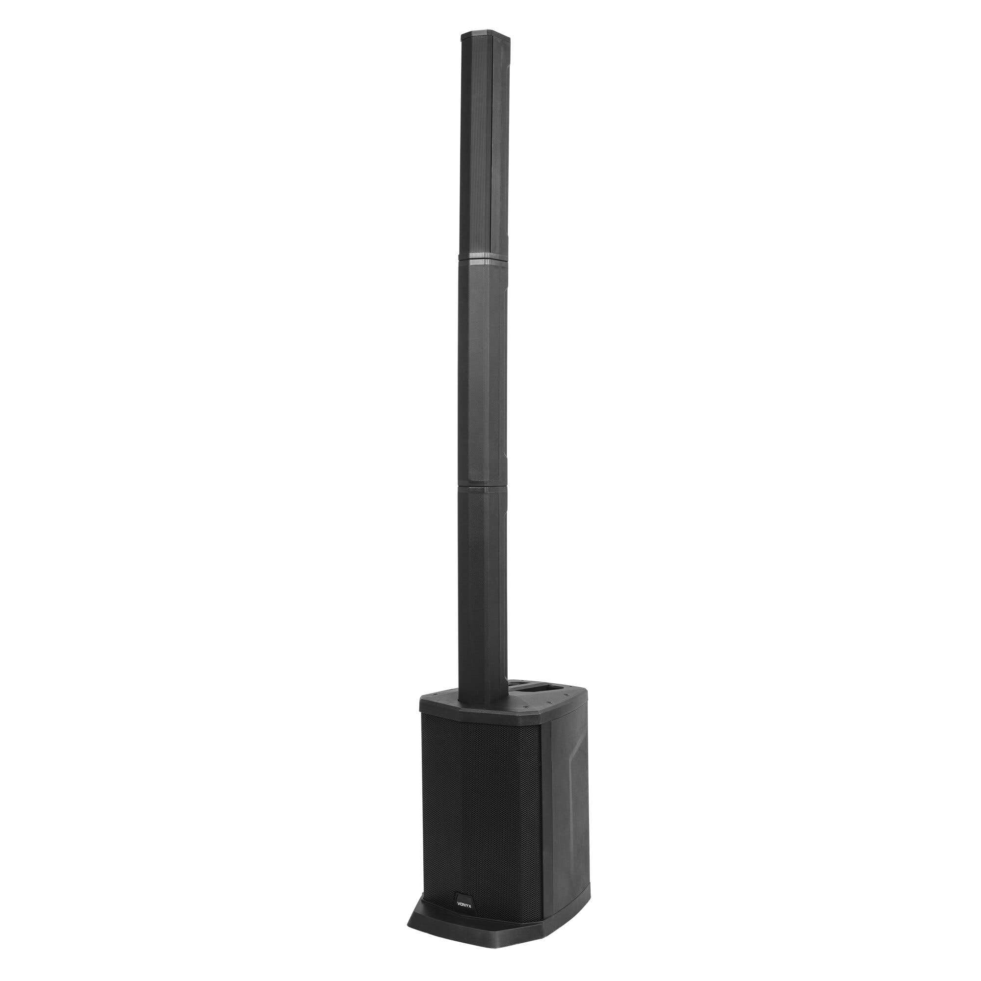 VONYX VX808 Enceinte Colonne Active 320W BT avec Contrôle Audio Intégré, Sono Portable DJ Animation Soirée Événement