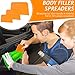 Frienda Body Filler Spreaders Plastic Tools for Automotive Applying Putties Glazes Caulks and Paint(6 Pcs,3 Sizes)