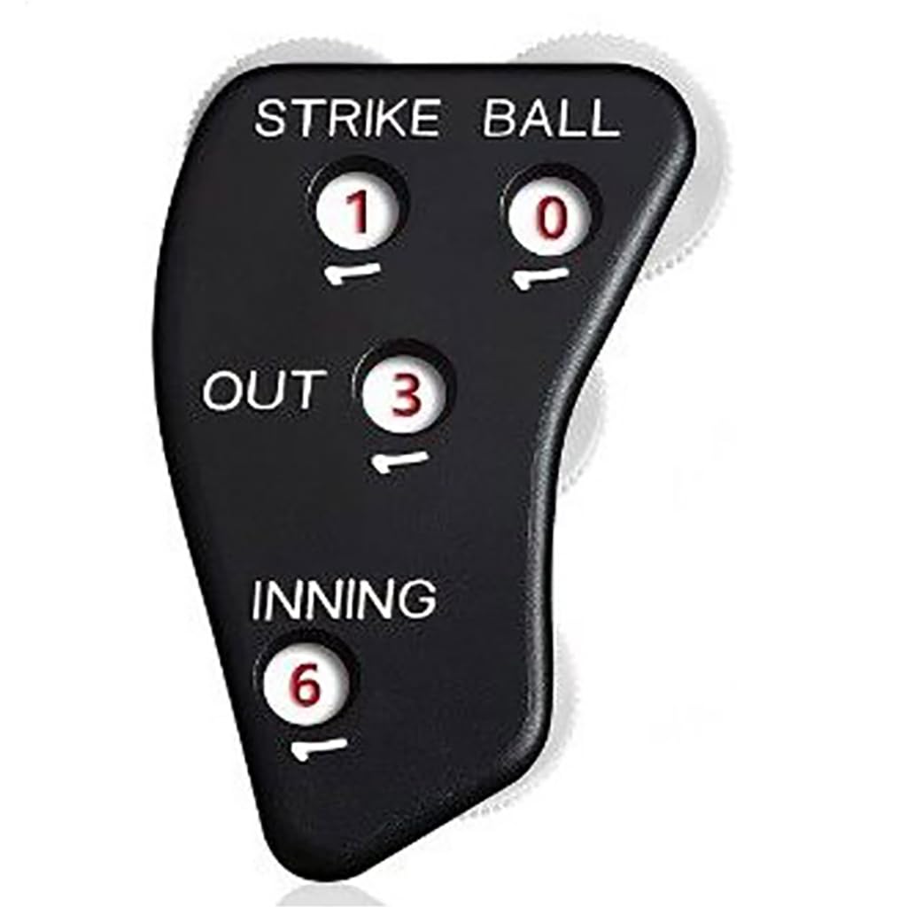 WAGHAVEN 2Pcs Baseball Umpire Indicator, 4 Wheel Baseball Umpire Clicker Baseballs Counter Clicker, for Innings Scorekeeper Recording Outs Innings Balls Softball Referee Equipment (1)