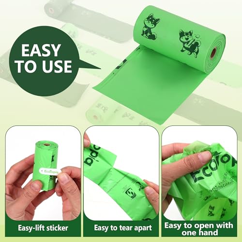Image of Extra 20% Thicker Biodegradable Poop Bags for Dogs,Compostable Dog Waste Bags,Leakproof Pet Trash Bags,Cat Litter Bags,ASTM D6400 & EN 13432 Compliant,2 Rolls 30 Bags