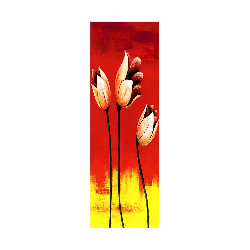 Fridge Stickers to Cover Full Doors 3D Flower Red Self Adhesive Refrigerator Door Sticker Professional Vinyl Wallpaper 60X180CM