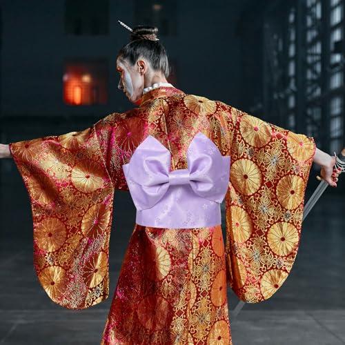 LIFKOME Japanese Kimono Bow Belt: Japanese Kimono Robe Belt Sash Pre Tied Yukata Waistband Waist Flower For Ladies Women'S4