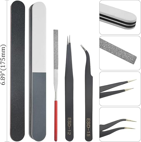 Miniatura 3 de Juego de herramientas básicas de modelado para artesanías Gundam de 8 unidades. Set para crear y armar modelo de coche (A)