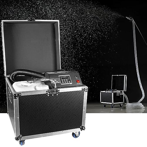 Máquina profesional de nieve 1500 W, generador de copos de nieve de alto rendimiento, máquina silenciosa para efectos escénicos con tubo de extensión de 10 m y estuche de transporte miniatura 1