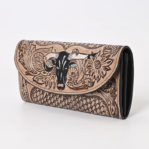 Handmade Feather Clutch – Boho Woven Wallet with Hand-Painted Wing Design, Black Flap Purse for Women, Festival & Casual Use (Chocolate Brown)2