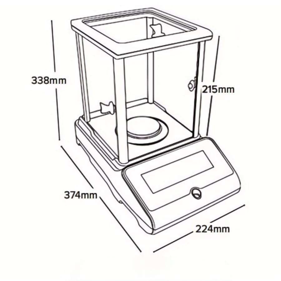 Electronic Balance, Digital Precision Scale with LCD Display, Laboratory Analytical Weighing Scale