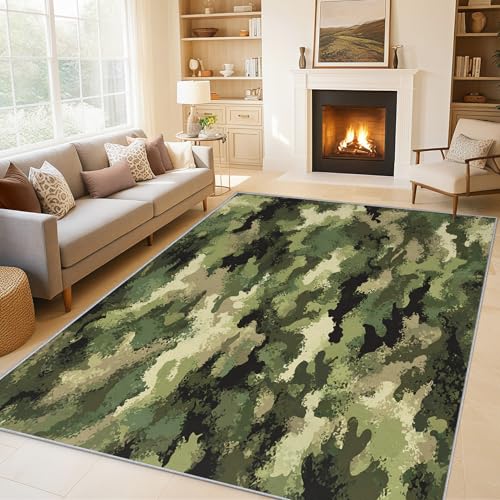 Tapis vert militaire camo doux et antidérapant modèle P-&83