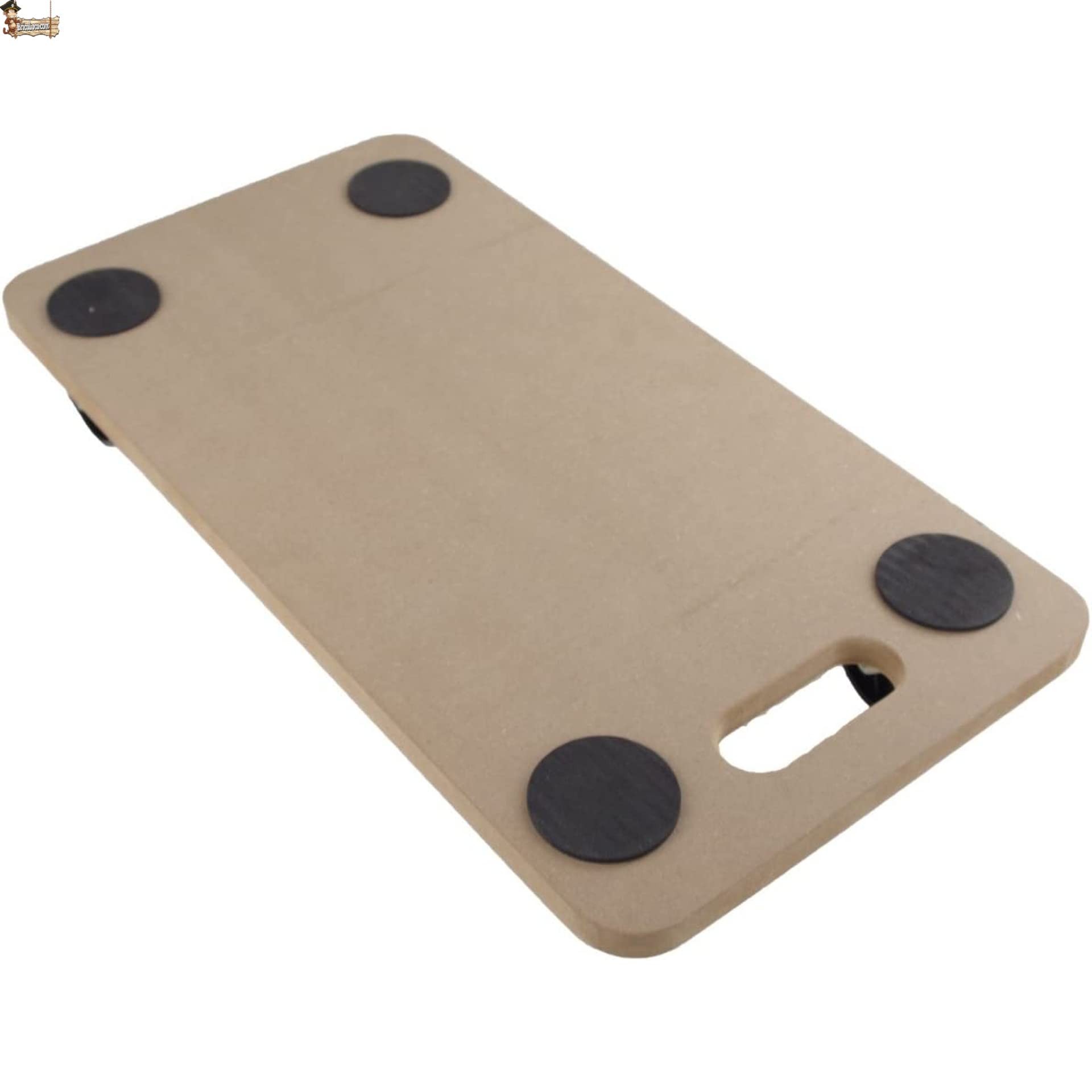 BricoLoco.com Pack 2 uds. Plataforma Base con Ruedas giratorias 360º 58x29 cms. Carro rodante Soporte Carga Porta macetas, tiestos, butano, Cajas, Muebles, mudanza, Transporte. Tabla Madera DM.