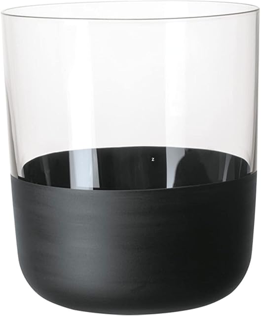 Villeroy & Boch  Manufacture Rock zestaw szklanek do whisky, 4-cz., szkło kryształowe z matowym czarnym dnem, pojemność 250 ml