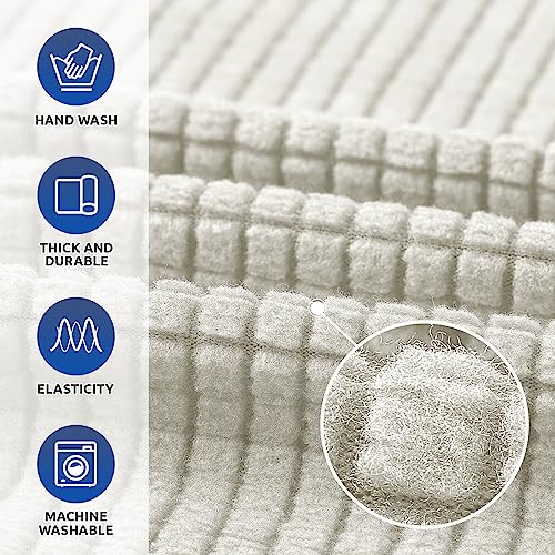 Kekuou Stretch Loveseat Sofa Cover Slipcover,Couch Covers For 2 Cushion Couch Sofa (55"-79") Furniture Protector Sofa With Elastic Bottom For Kids,Dog. Jacquard Small Checked(Medium,Beige) #TOP3