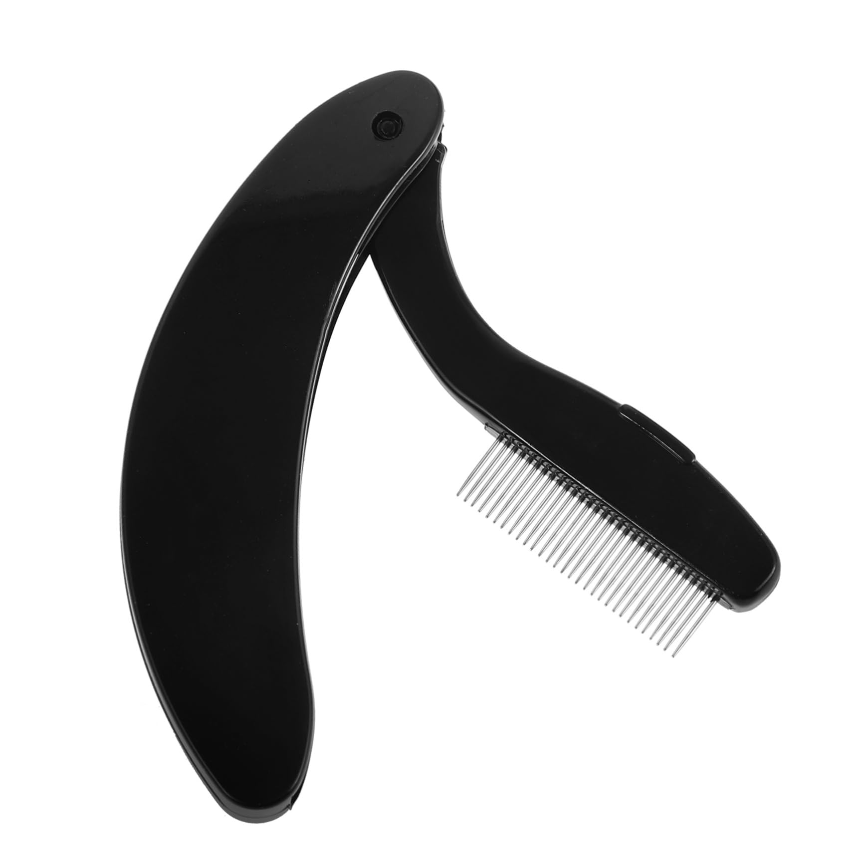 HAPINARY Women's Eyebrow Lash Comb Set Portable Makeup Tool Stainless Steel Eyelash Separator Beauty Tool Black