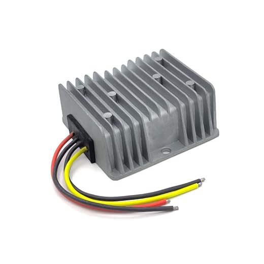 15A 180W DC to DC 18V 24V 36V 48V Step Down to 12V Converter Golf Cart Voltage Reducer Regulator Waterproof (Inputs 17V-55V to 12V 15A)