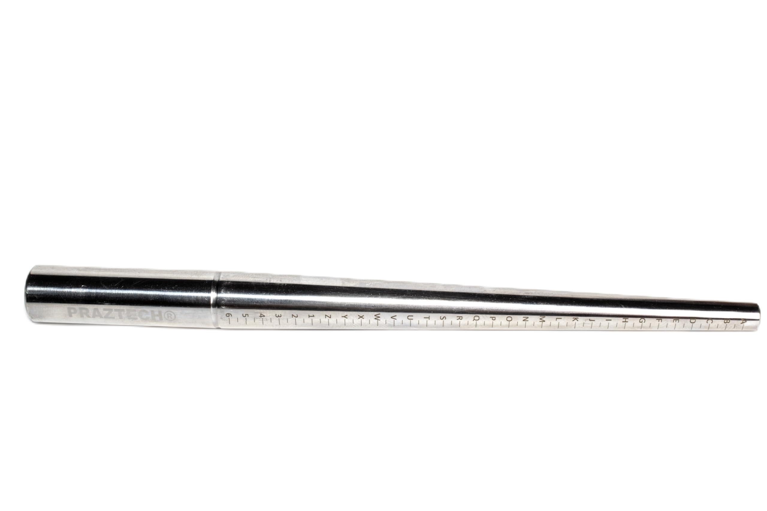 Mandrino per anelli in acciaio di alta qualità dalla A alla Z + 6 bastoncini di misurazione per anelli | Triblet Shaping Shaper | Strumento combinato per gioielli | Tutte le misure UK
