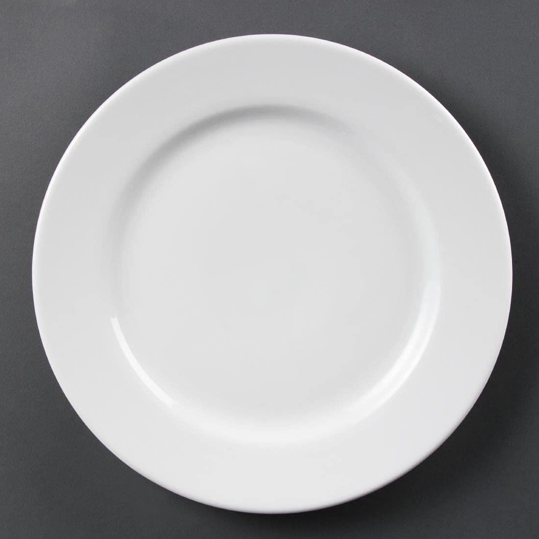 Olympia con borde ancho de porcelana (cb483 placa (Pack de 6)