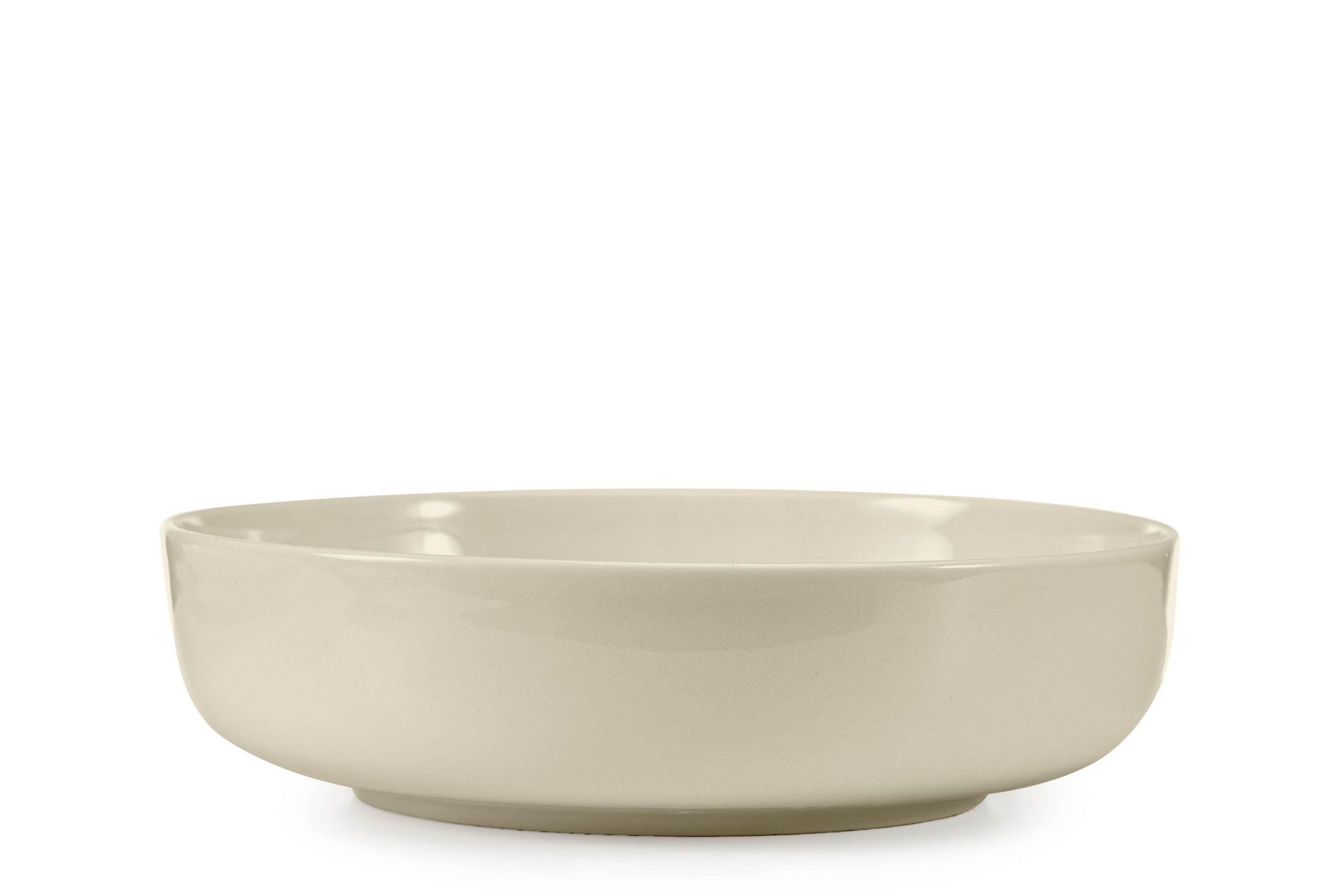konsimo. VICTO Set 6 Platos Hondos - Platos Vajilla - Set Plato Hondo para 6 Personas - Apto para Microondas y Lavavajillas - Platos Hondos Sopa Modernas - 18,5 cm - Beige