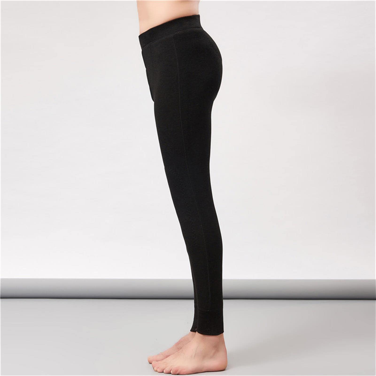 Pantaloni Intimi Termici Caldi Pantaloni da Uomo in Cotone a Tripla Protezione a Vita Alta con Sezione Ispessita per l'autunno e l'inverno (Black 2X)