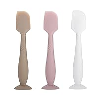 Vista 1 de 3-Pack Baby Diaper Cream Spatula - Baby Diaper Rash Cream Applicator for Butt Paste - Diaper Cream Brush for Newborn Essentials (grey, pink, white)