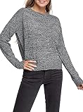 oodji Ultra Damen Lockerer Pullover Basic, Schwarz, DE 36 / EU 38 / S