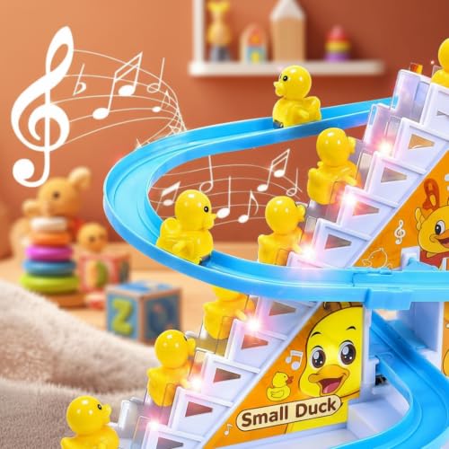 Generic Small Duck Climbing Stairs Toy with Music & LED Lights - Image 4