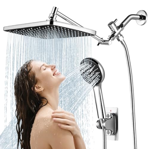 RNDIOZD Rain Shower Head with Handheld, 11.8 Inch High...
