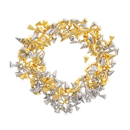 HAPINARY Nail Art Charms 200pcs Metal Nail Gems Bulk Pack DIY Manicure Decorations