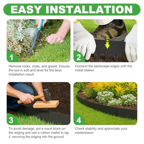 SJPULMO 83FT Metal Landscape Edging, 20-Pack 50" L x 5" H Rust-Proof Border by SJPULMO - Used condition - Image 8