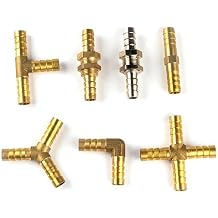 Brass Barb Pipe Fitting 2 3 4 Way Connector for 4mm 5mm 6mm 8mm 10mm 12mm 16mm 19mm Hose Copper Water Tube Fittings,G,4MM