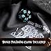 Metal Polyhedral DND Dice Set (7 Black and Blue Game Dice Plus Custom Tin Case) Dire Wolf Dice Gift Set for Role Playing RPG Like Dungeons and Dragons D&D, Pathfinder, Magic The Gathering MTG Games
