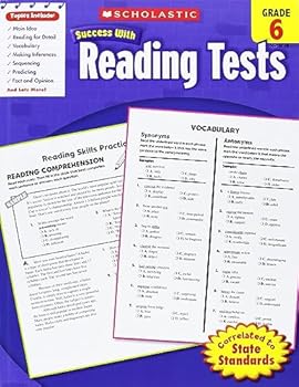 Paperback Scholastic Success With Reading Tests, Grade 6 Book