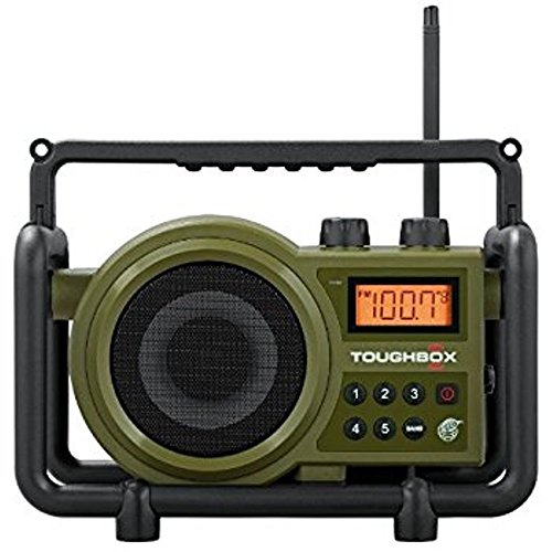 Sangean TB-100 TOUGHBOX FM/AM/Aux Ultra-Rugged Digital Rechargeable Radio, Green