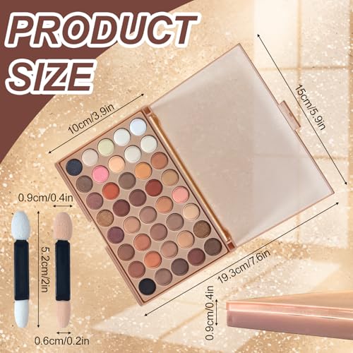 Image of 40 Colors Nail Pigment Powder Palette, Ombre Color Pigment Powder for Nails, Professional Nail Supplies Manicure DIY Accessories for Beginners Home, C