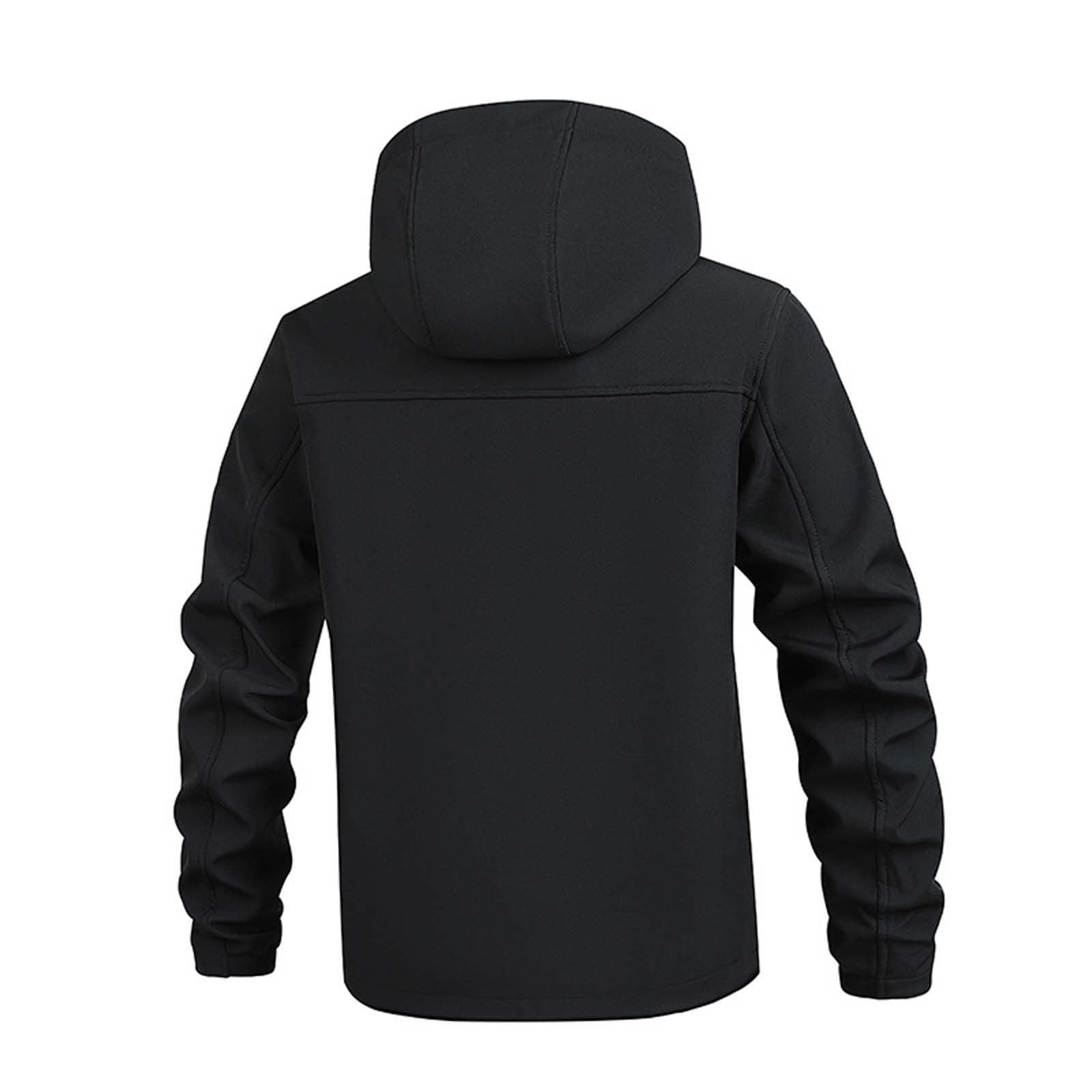 Generisch Giacca invernale in pile softshell da uomo, calda, antivento, isolata, per esterni, con isolamento termico leggero per il freddo