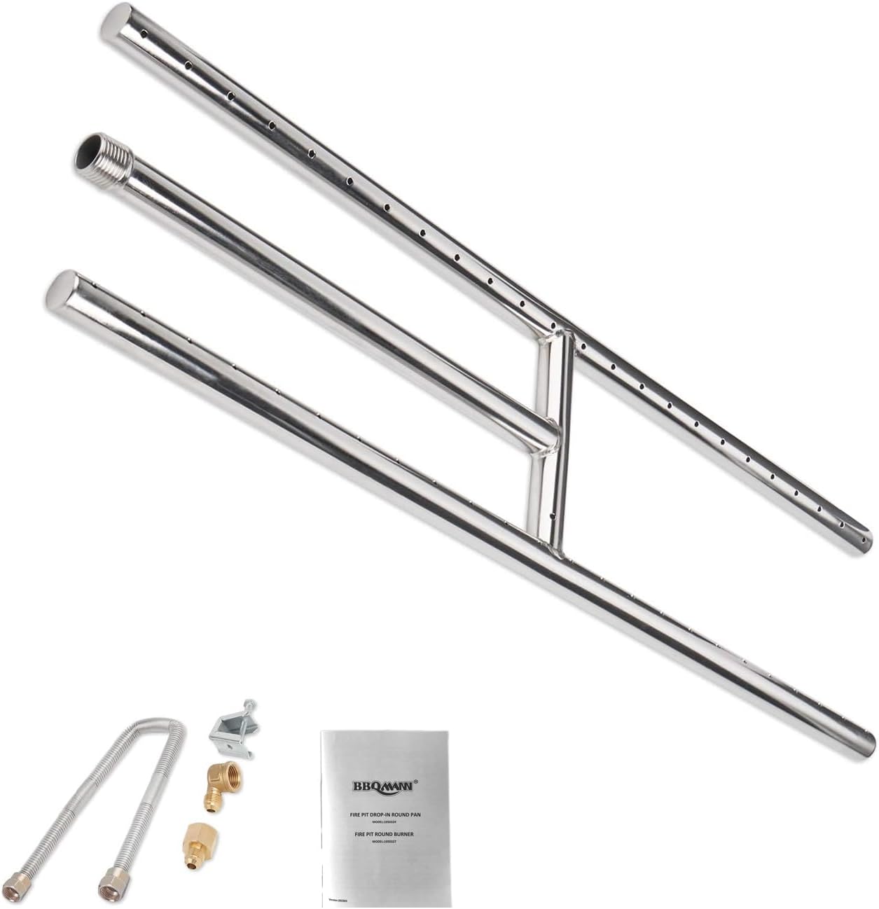 BBQMANN 18x6 inch Dropin Fire Pit H Burner Component