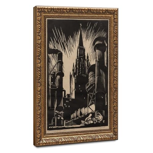 Toile Methodist Temple Chicago Charles Turzak impression premium pour cadre suspendu