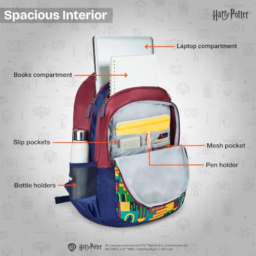 Image of Nasher Miles x Harry Potter Backpack | Polyester Laptop Backpack 35L | Ideal for School, College, Office & Travel | Men, Women, Boys, Girls