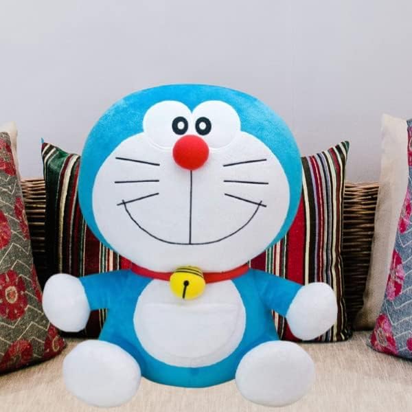 Image of Blue Cartoon Cat Plush Soft Toy 30 cm for Kids, Girls & Boys | Ultra Soft Stuffed Character Plush Doll | Huggable Plush Toy for Birthday Gift, Home & Bedroom Decor