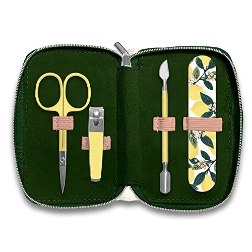 Studio Oh! Kit de limpeza de unhas de 5 peças - Inclui lixa de unha, tesoura, cortador, empurrador d