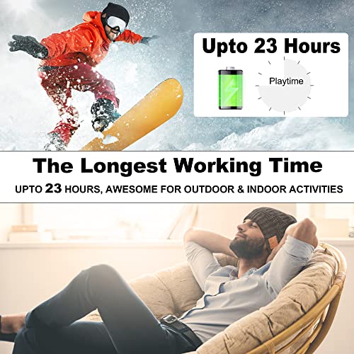 image for FULLLIGHT TECH Bluetooth Beanie,Wireless Beanie Headphones Hat Unique 