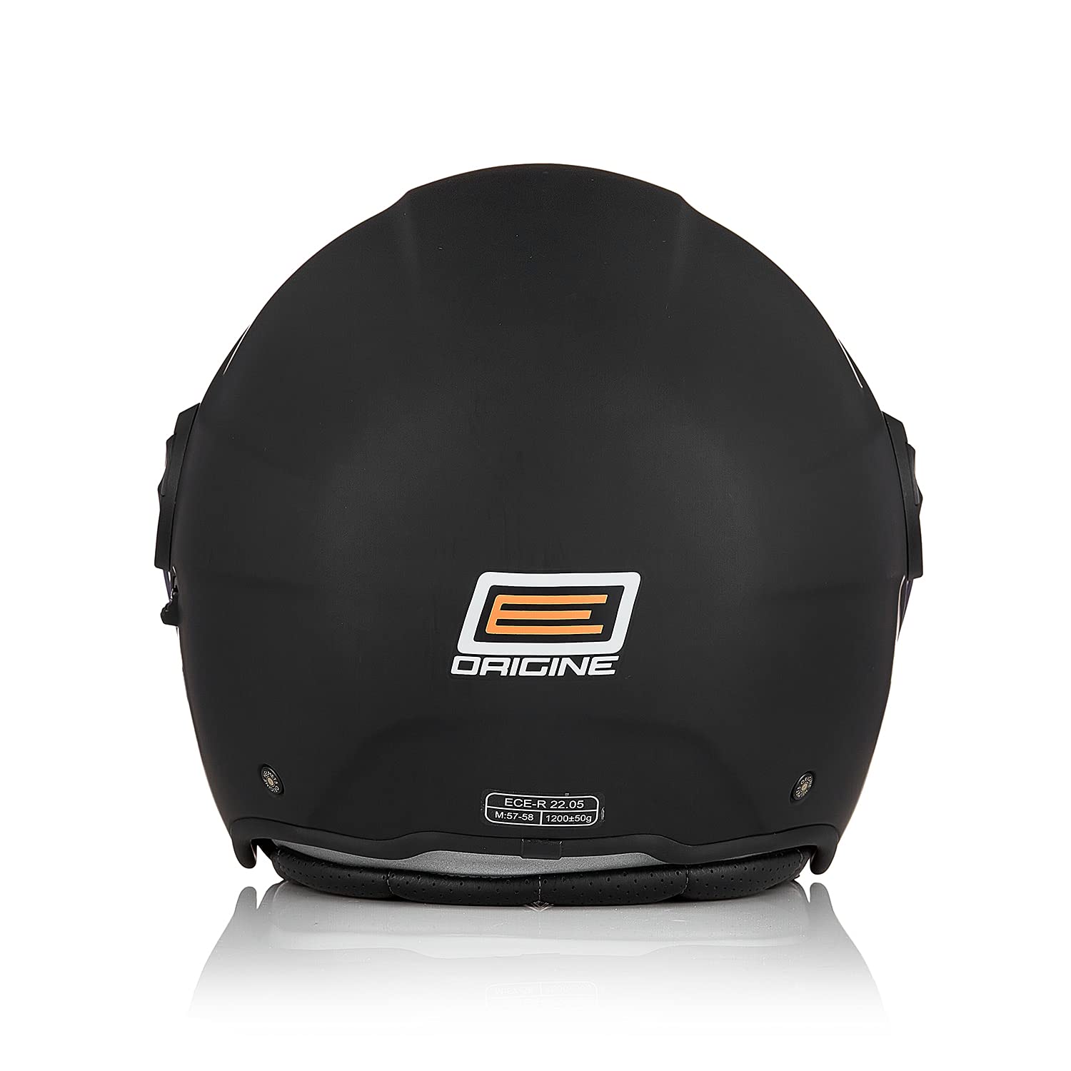 ORIGINE Kask Jet Motocykl Otwarty Kask Skuter z Podwójnym Osłona Zatwierdzony ECE (SOLID MATT BLACK,XL)