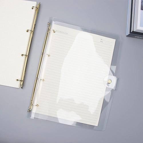 Miniatura 6 de Juego de 2 piezas de mecanismo de carpeta de 4 anillos A4, mecanismo de cuaderno A4, kit de repuesto de clip de metal dorado, carpeta de anillos