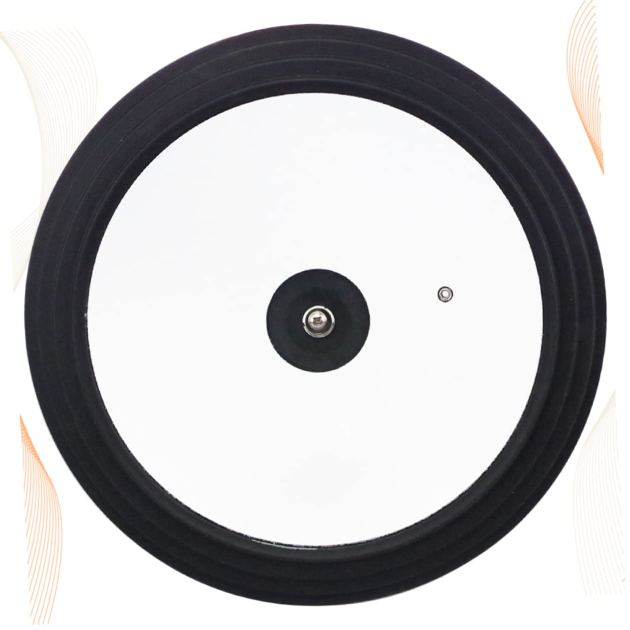 ABOOFAN Coperchio in Vetro Temperato e Silicone Nero con Protezione Anti-schizzi per Pentole da 26cm, 28cm e 30cm Adatto a Cucina Domestica