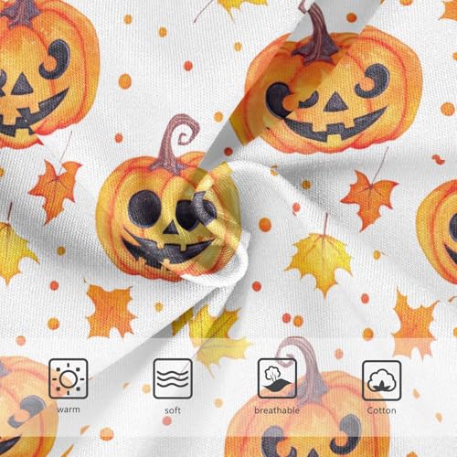 Joisal Watercolor Pumpkins Leaves Halloween Toddler Girls Underwear 2t Cotton Panties for Girl Pattern Briefs Kids Undies3