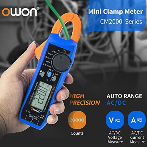 Image of OWON CM2100 Mini Digital Clamp Meter 100A AC DC Current Voltage True RMS Pliers Ammeter Resistance, Capacitance, Diode Tester Multimeter